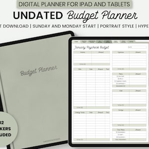 Digital Budget Planner, Digital Finance Planner, Digital Planner, Bi-Weekly Budget, Monthly Budget, GoodNotes Digital Planner, iPad Planner