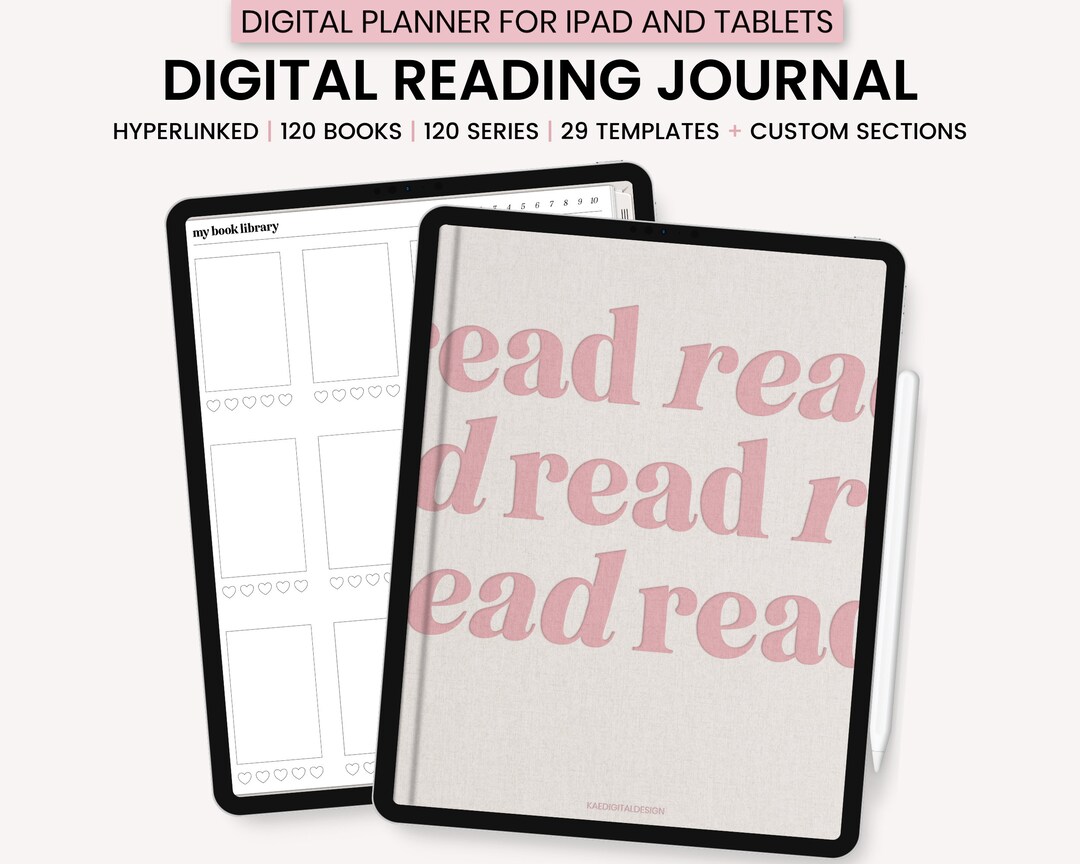 Digital Reading Journal, Digital Reading Planner, Reading Tracker ...