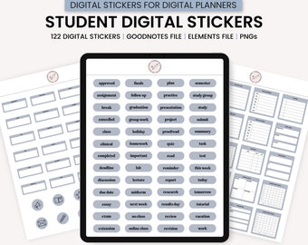 Digitale Studenten Aufkleber, Digitale Akademische Aufkleber, College Digitale Aufkleber, GoodNotes Digitale Aufkleber, Digitale Planer Aufkleber