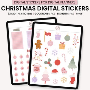 Christmas Digital Stickers, Digital Planner Stickers Widgets, GoodNotes Digital Stickers, Digital Planner Stickers, GoodNotes Elements