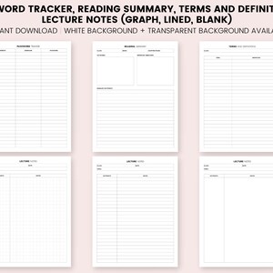 Student Digital Planner Templates Student Planner Inserts - Etsy