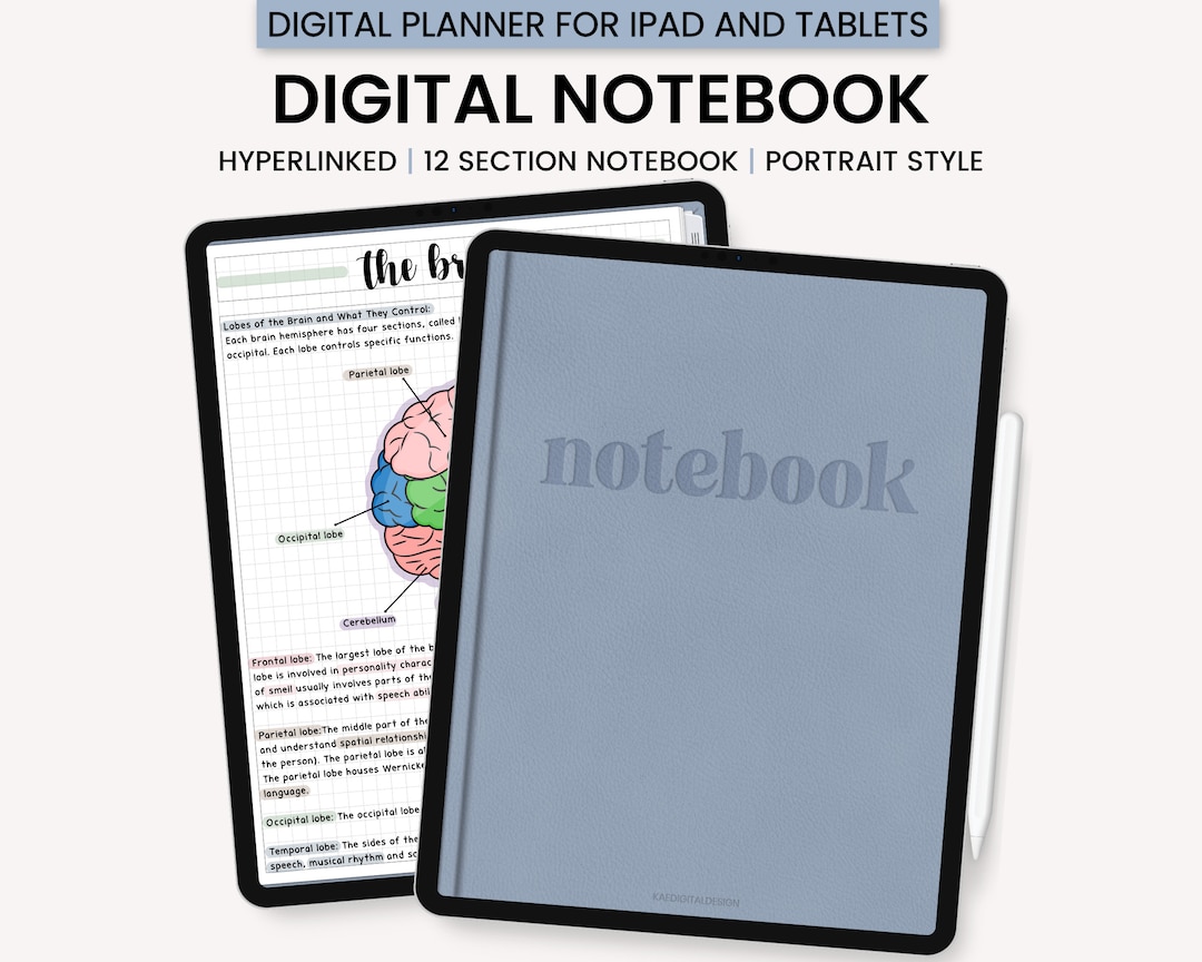 Digital Notebook, 12 Subject Digital Notebook, Digital Student Notebook ...