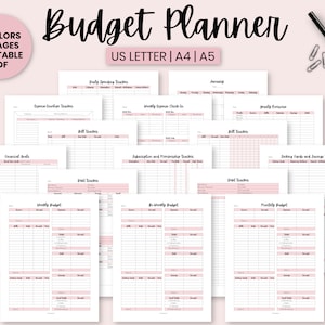 Budget Planner Printable, Finance Planner, Bi-Weekly Budget, Monthly Budget, Weekly Budget, Paycheck Budget Printable, Budget Template