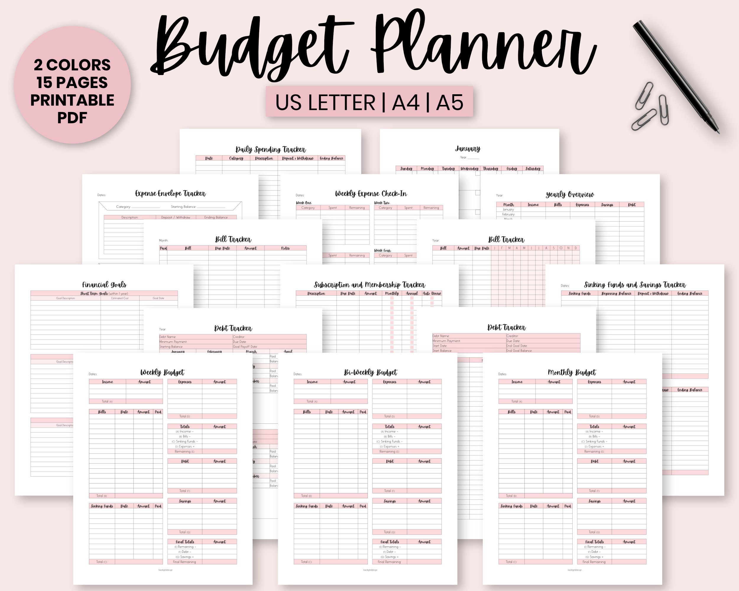 Budget :: Tuzymyni Créations  Feuilles de budget, Planificateur