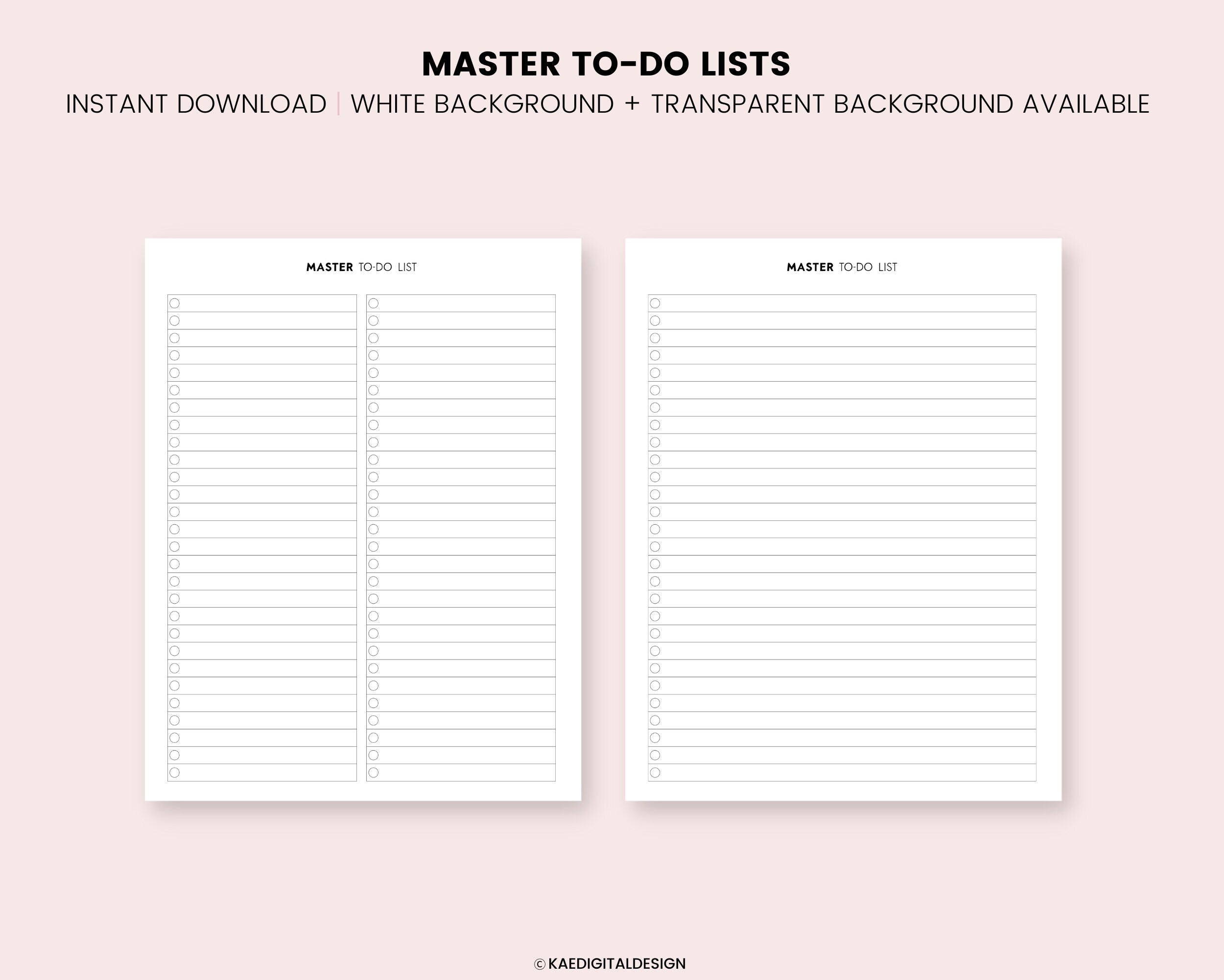 To Do List Digital Planner Templates Digital Planner Widgets Etsy UK
