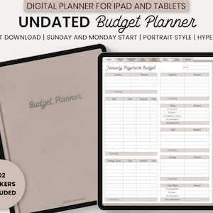 Digital Budget Planner, Digital Finance Planner, Digital Planner, Bi-Weekly Budget, Monthly Budget, GoodNotes Digital Planner, iPad Planner