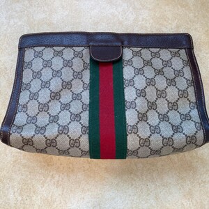 バッグ Vintage Gucci GG pattern clutch bag Vintage Gucci Clutch Shoulder Bag Purse Old Gucci 94.02.050