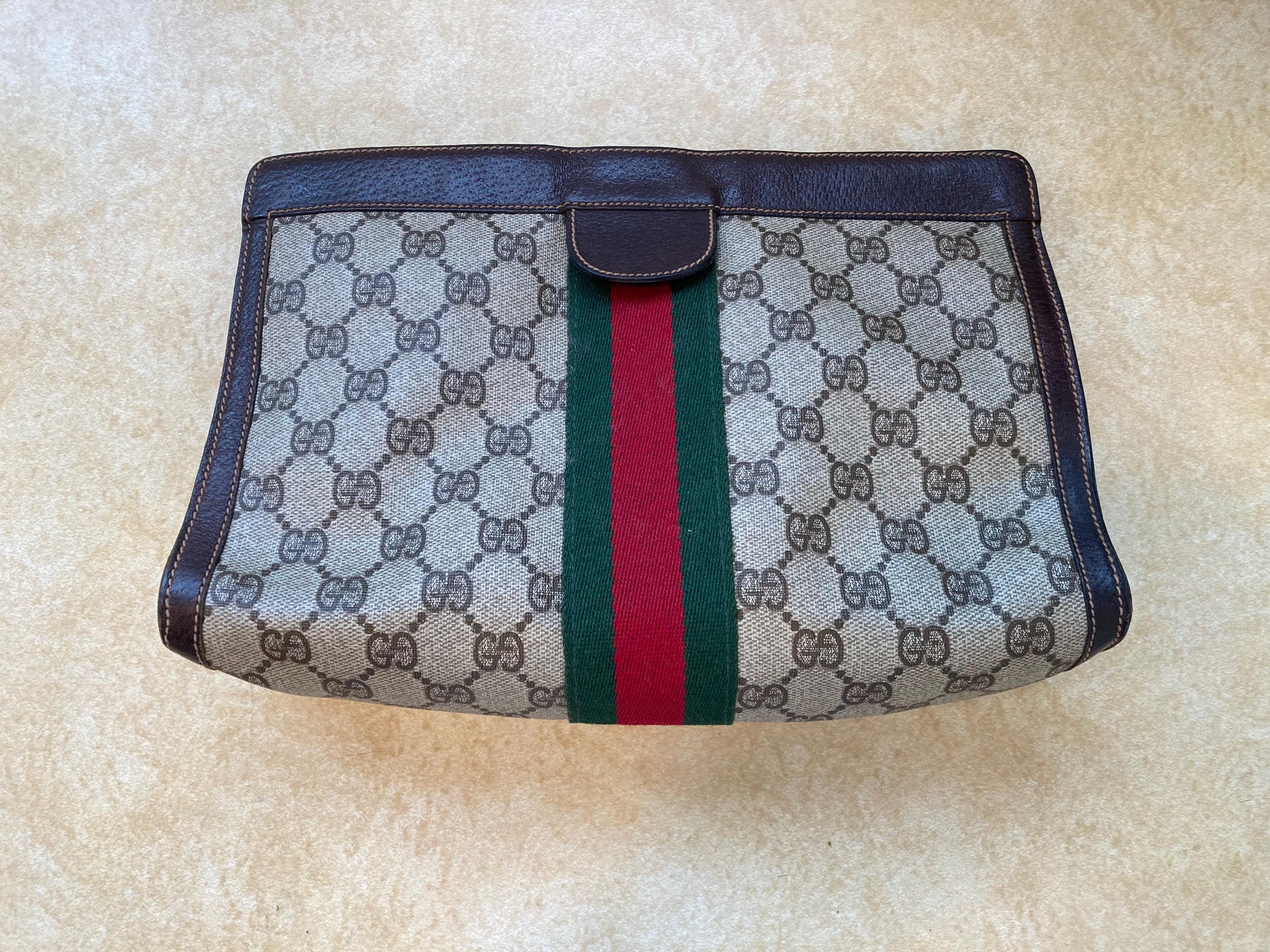 Vintage Gucci GG Netz Clutch Geldbörse