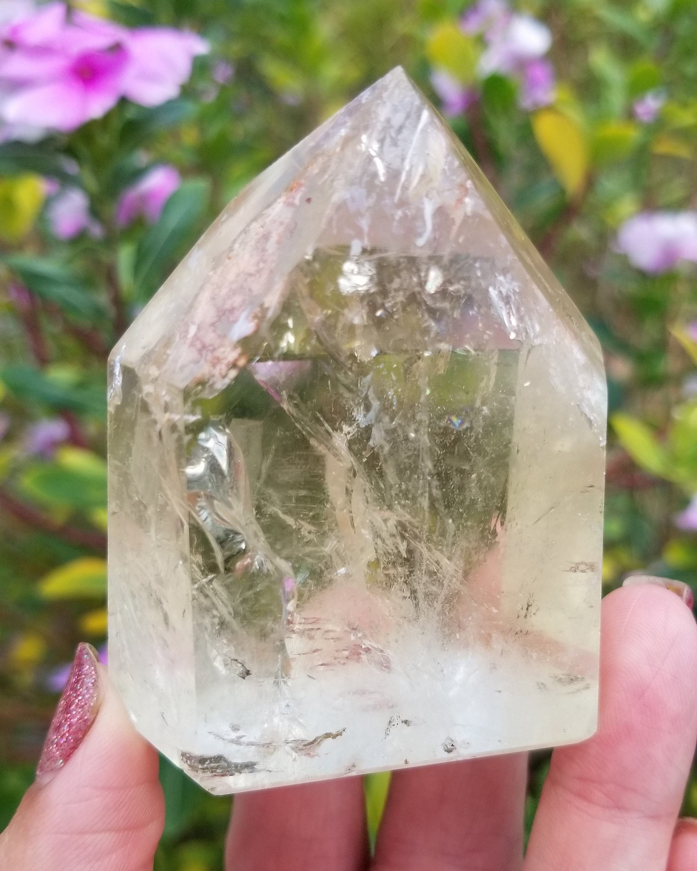 Clear Citrine Tower with Rainbows Citrine Crystal Etsy