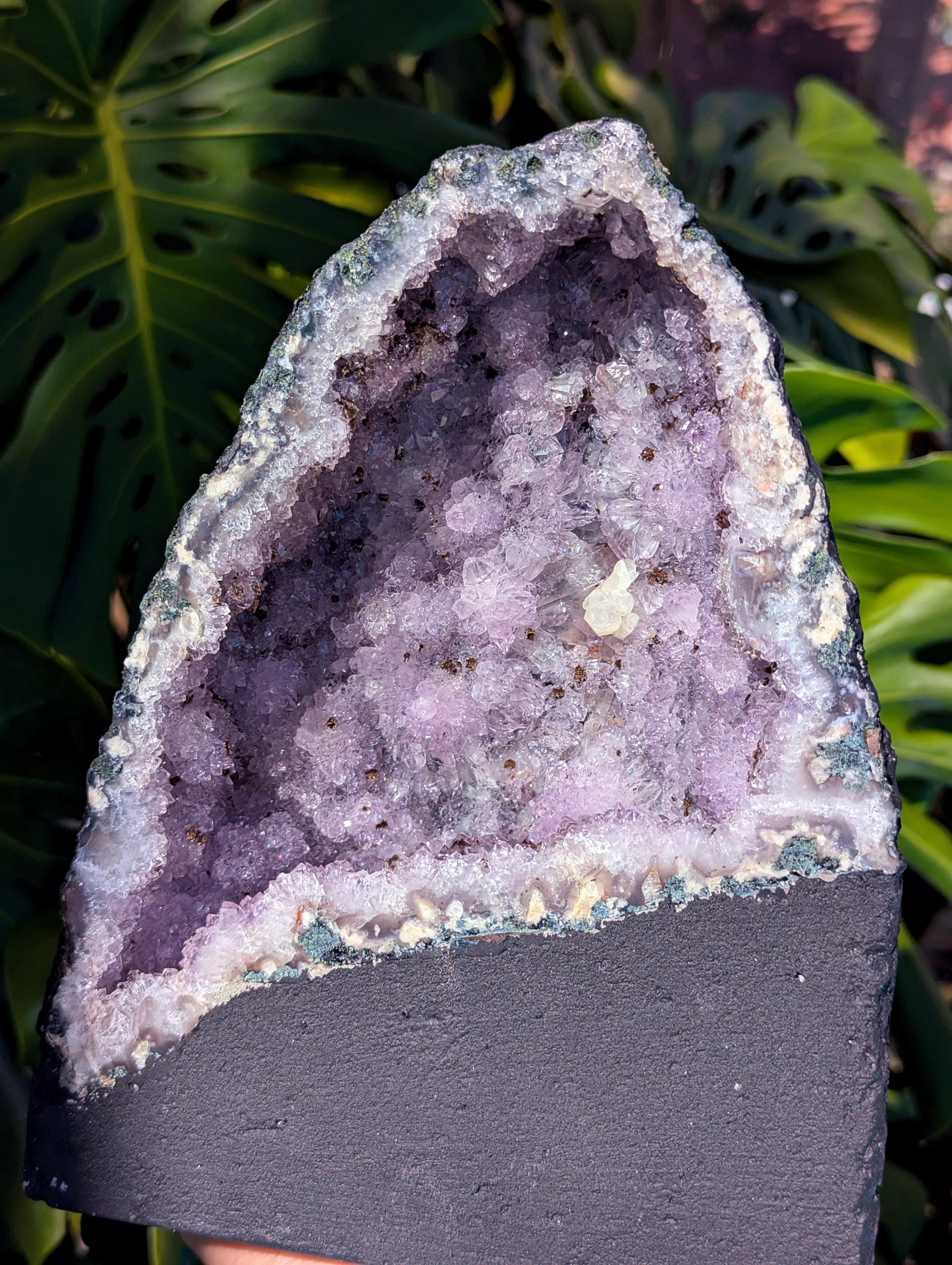 Amethyst Cathedral With Goethite Inclusions, Sparkling Black & Purple ...