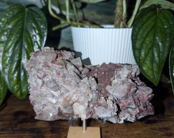 Dogtooth Calcite Specimen with Hematite, UV Reactive Crystal
