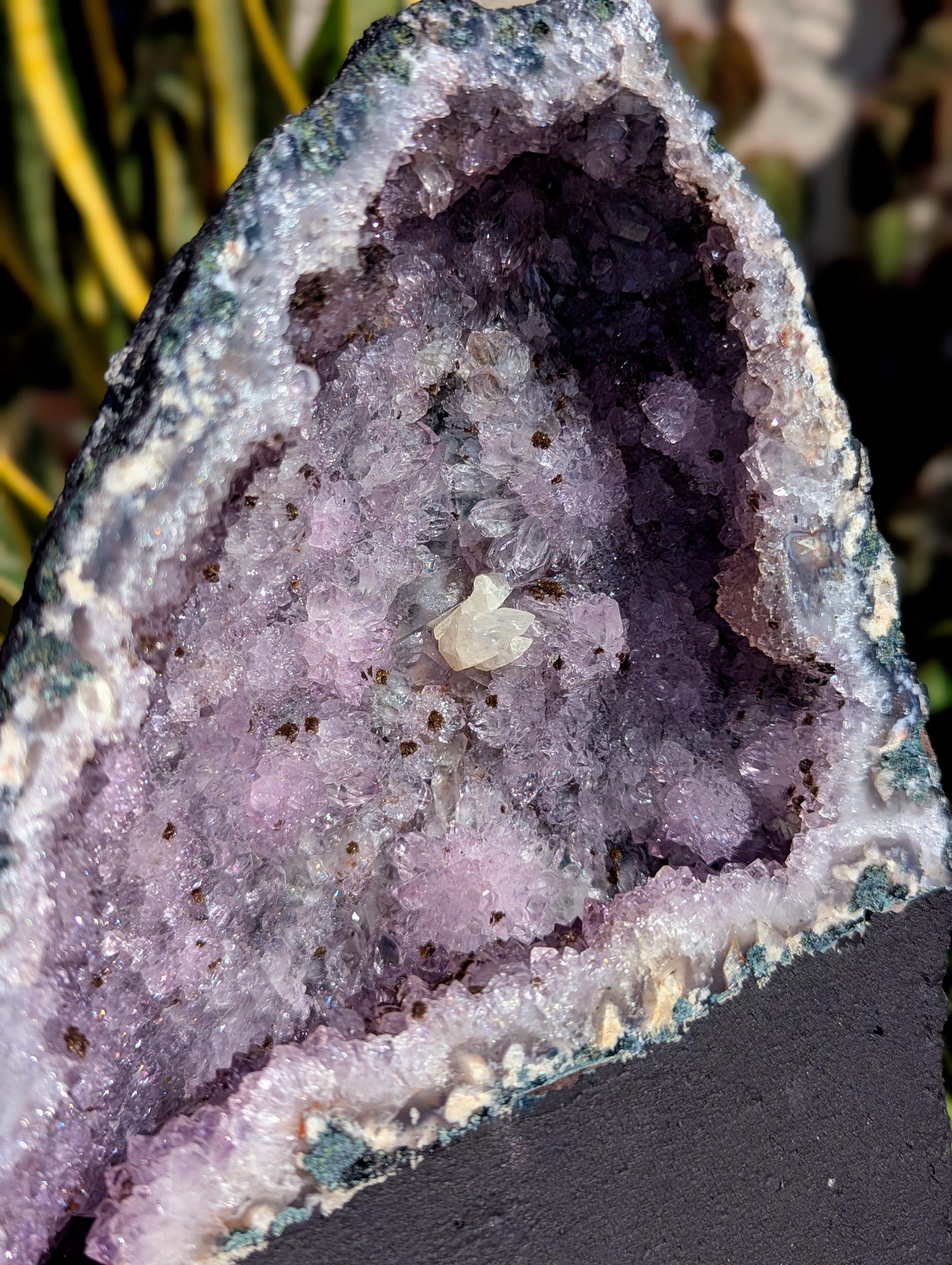 Amethyst Cathedral With Goethite Inclusions, Sparkling Black & Purple ...