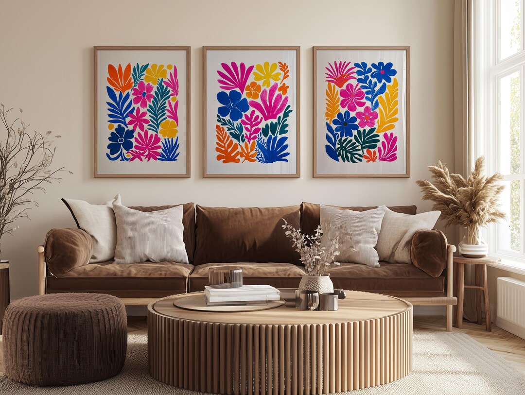 Tropical Botanical Wall Art Printables | Modern Graphic Floral Set ...
