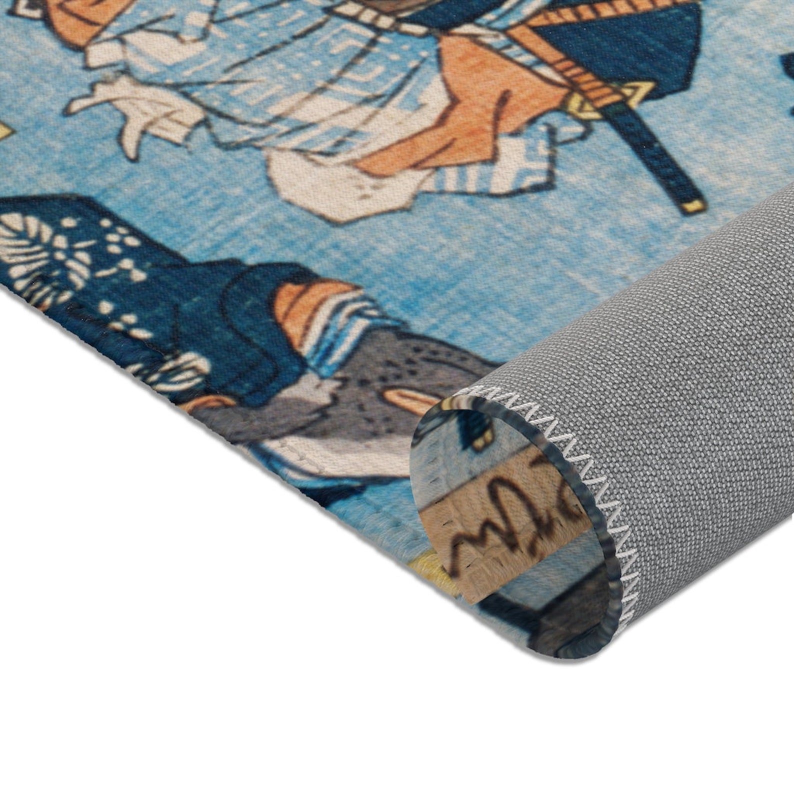Frog Rug Japanese Decor Soft Rug Samurai Bushido Japanese Etsy UK