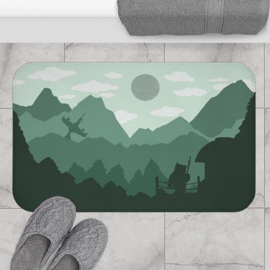 Forest Bath Mat Boho Bath Mat Fun Bathroom Cute Bath Mat - Etsy