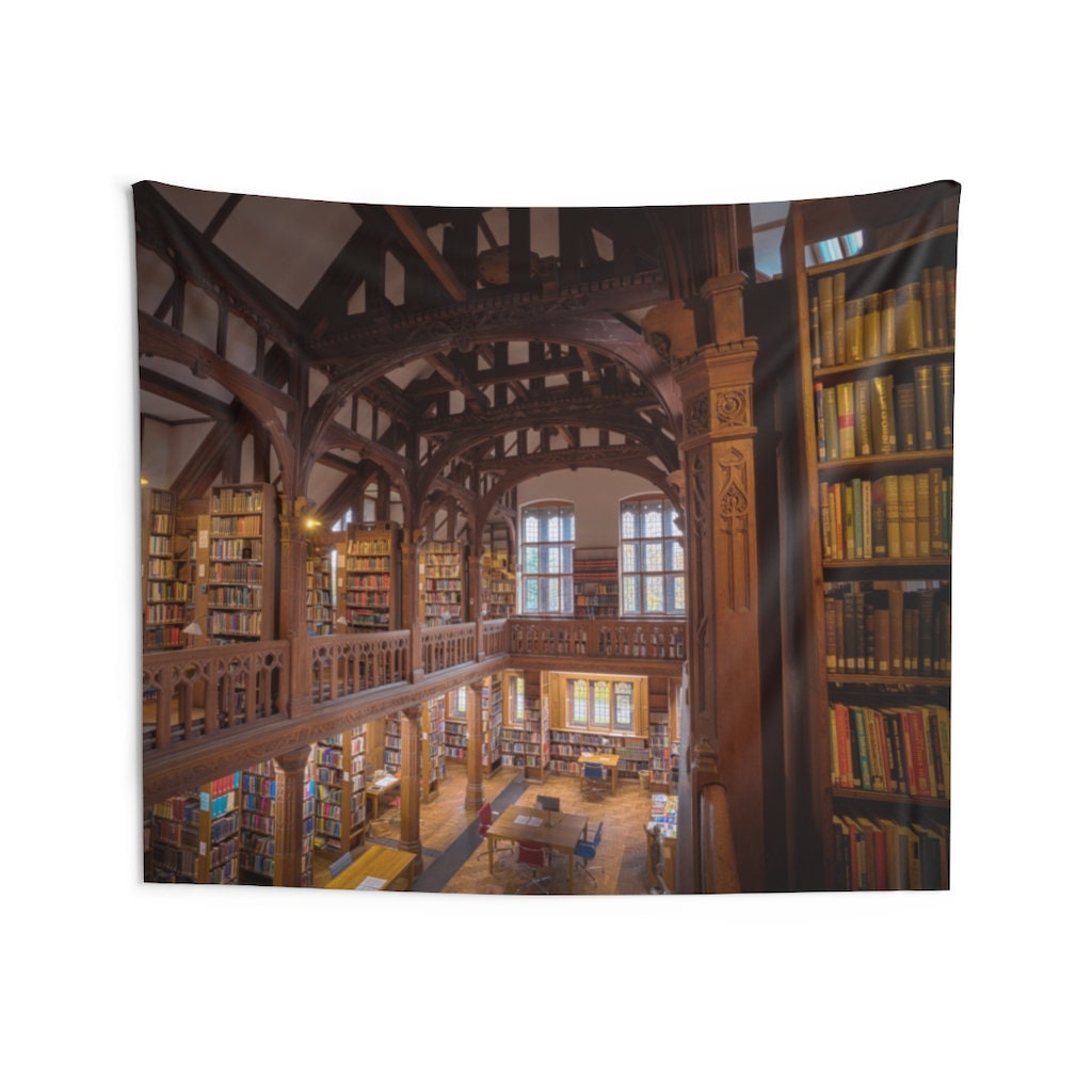 Library Tapestry Aesthetic Book Wall Art Dorm Tapestry Book Lover Gift Hanging Wall Art Book Nook Nerdy Gift for Her Unique Tapestry Gift Etsy