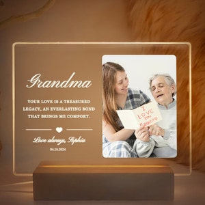Grandma Gift, Personalized Gift for Grandma, Custom Photo Light with Grandchild, Mother&#39;s Day Gift, ALP18