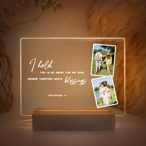 Custom Bible Verse Photo Light, Personalized gift for him, Valentines gift for him, Anniversary and birthday gifts for him, BP1