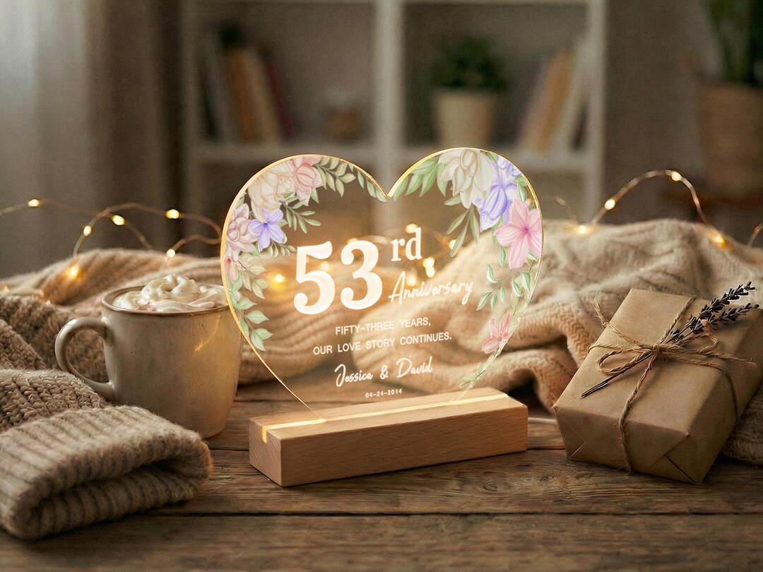 Partner Gift Personalized Gift for Partner, Custom Heart Plaque With Names & Date ...