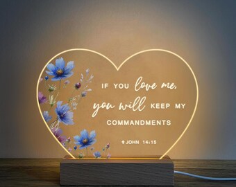 Bible Verse Light, Gift for Believers, Personalized Bible Verse LED Light, Gift for Mom and Friends, Gift for him and her, MBC17