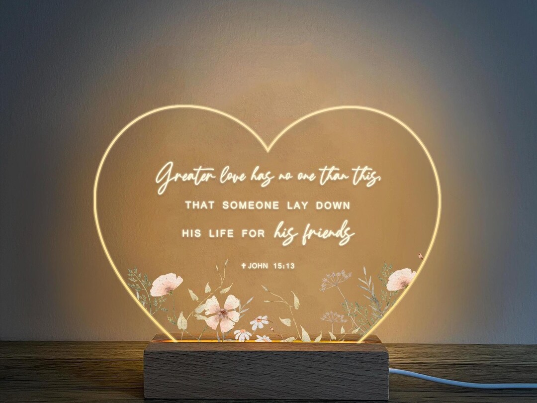 Christian LED Sign, Bible Verse Light, Spiritual Gift for Any Occasion ...
