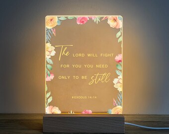 Personalized Bible Verse Light, Custom Favorite Bible Verse Gift, Christian Home Decor, Thank You Gift For Mom, Religious LED Light, MBA05