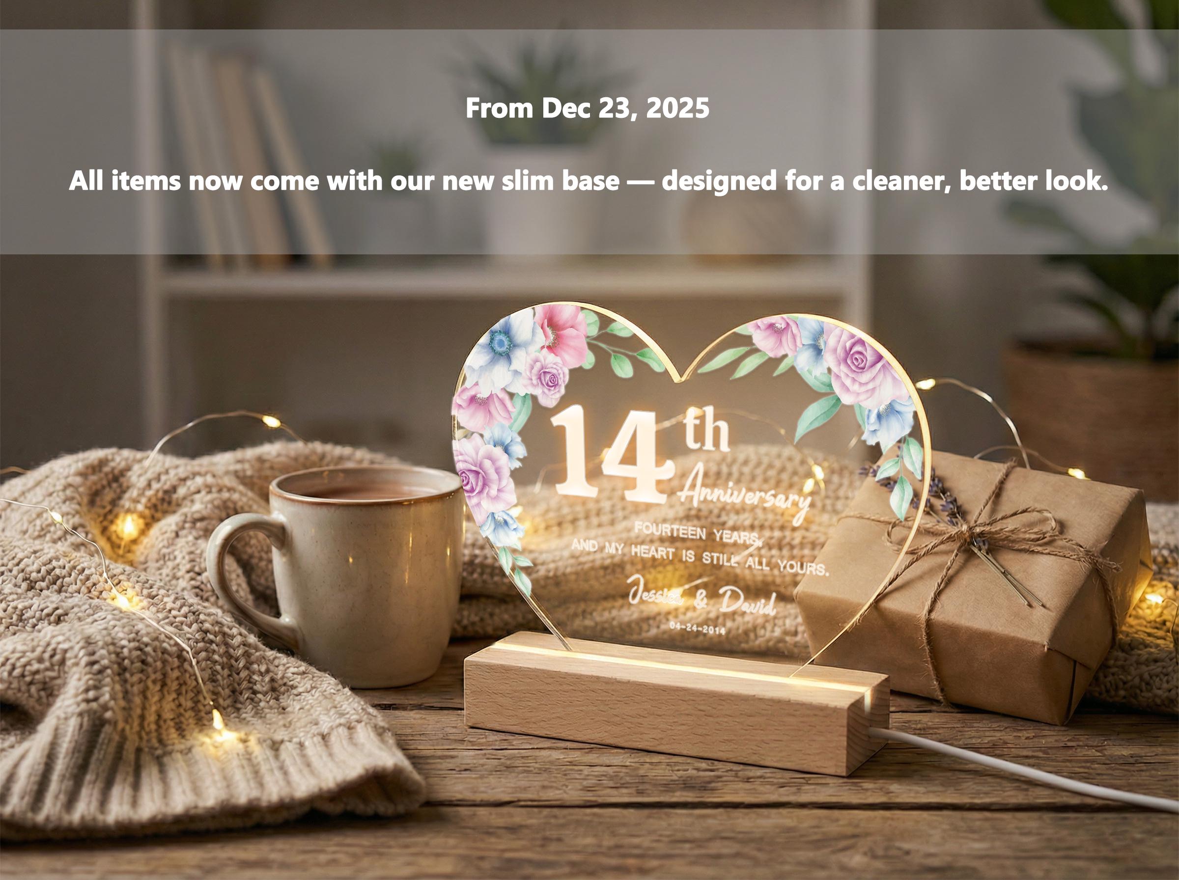 14th Anniversary Gift, Ivory Anniversary Gift, Personalized 14