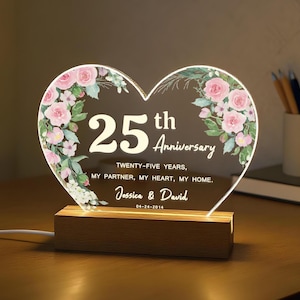 25th Wedding Anniversary Gift, 25 Years Anniversary Gift, Silver Anniversary Gift, Personalised Gift For Mom, Family Gift, MBG25