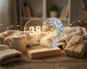 38 Year Anniversary Gift, 38th Anniversary Gift for Couple and Parents, Keepsake for Mom & Dad or Grandparents, MBG38
