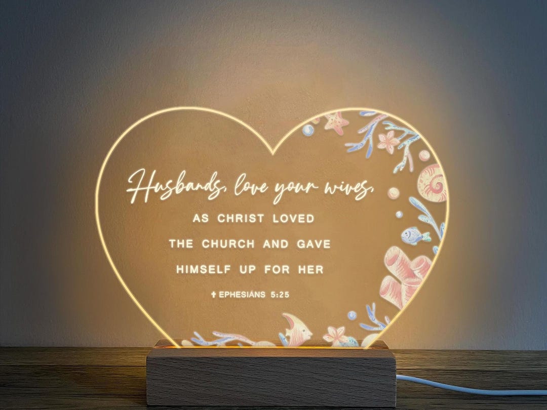 Christian LED Acrylic Plaque – Custom Scripture Light – Ocean Theme ...
