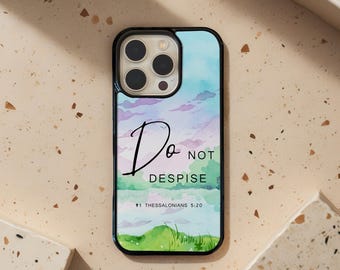 Christian Phone Case, Custom Bible Verse iPhone Case, Watercolor Landscape Phone Cover, Inspirational Gift, Christian Gift, MP06