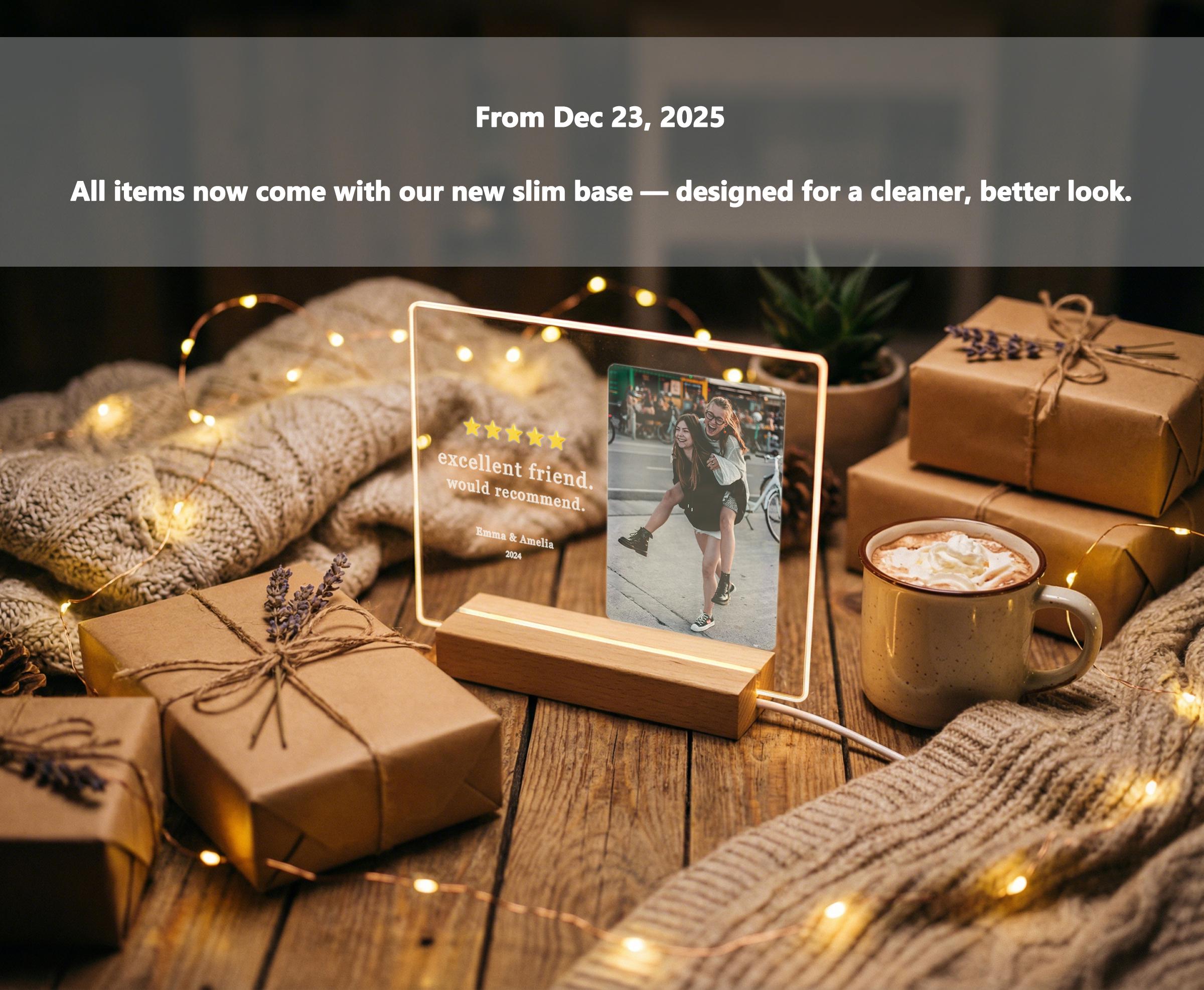 Recomment Gift Best Friend Gift, Friendship Gift, Custom Photo Light, Excellent Friend ...