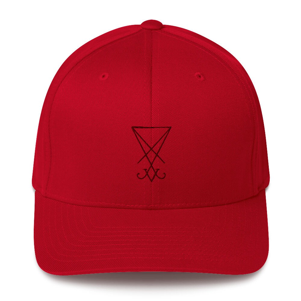 666 Occult Satan Gothic Lucifer Sigil Flexfit Hat, Satanic, Baphomet ...