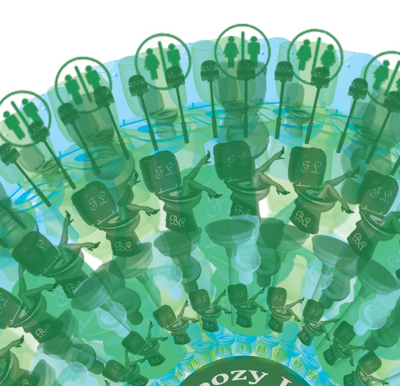 Blau Aqua Badezimmer Kunst Wandkunst lustige Kunstdruck | Etsy