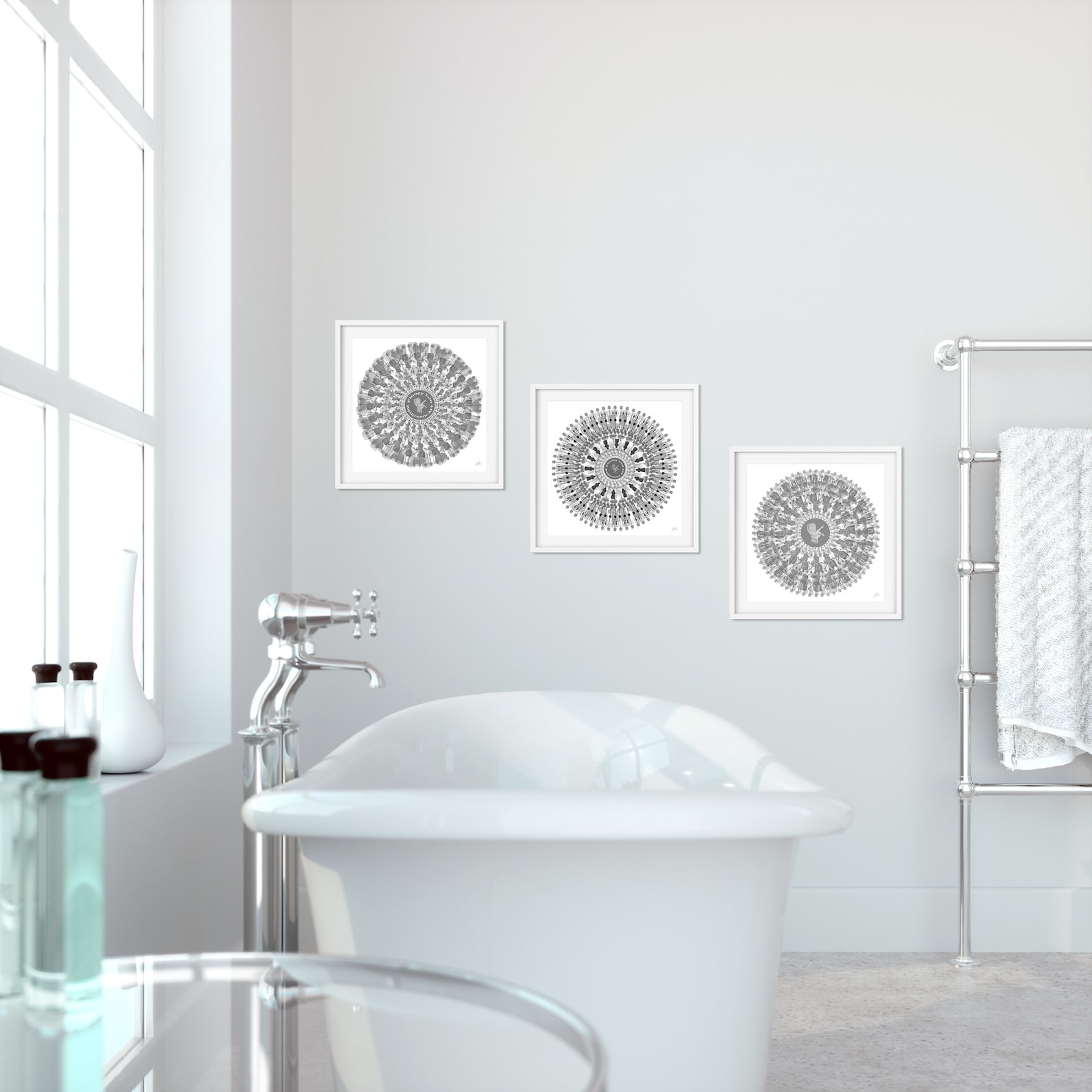 Black and White Bathroom Art Matte Classy Bathroom Decor Etsy