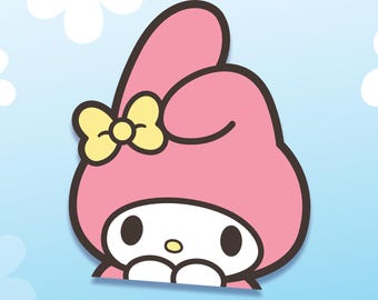 My Melody Peeker - Vinyl Sticker / Car Decal - matte or glossy lamination