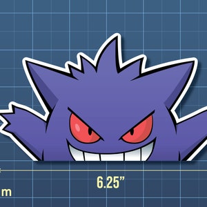 Gengar Peeker / Car Decal / Vinyl Sticker - Multiple sizes available! 3.5 Inches