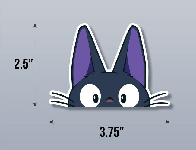 Jiji Cat Peeker - Vinyl Stickers / Car Decals / Multiple Sizes