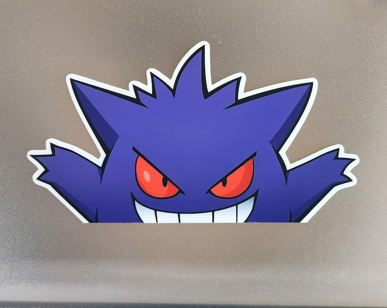 Gengar Peeker / Car Decal / Vinyl Sticker - Multiple sizes available! image 1