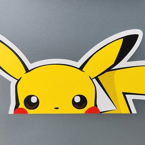Pikachu Peeker / Vinyl Decal / Sticker - 2.25&quot; x 5.25&quot;