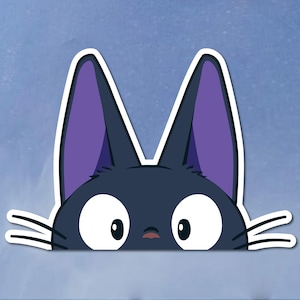 Jiji Cat Peeker - Vinyl Stickers / Car Decals / Multiple Sizes Available!