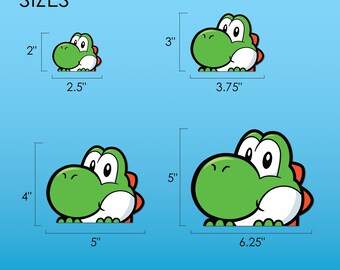 Yoshi Peeker - Matte or Gloss Laminated - Multiple Sizes Available