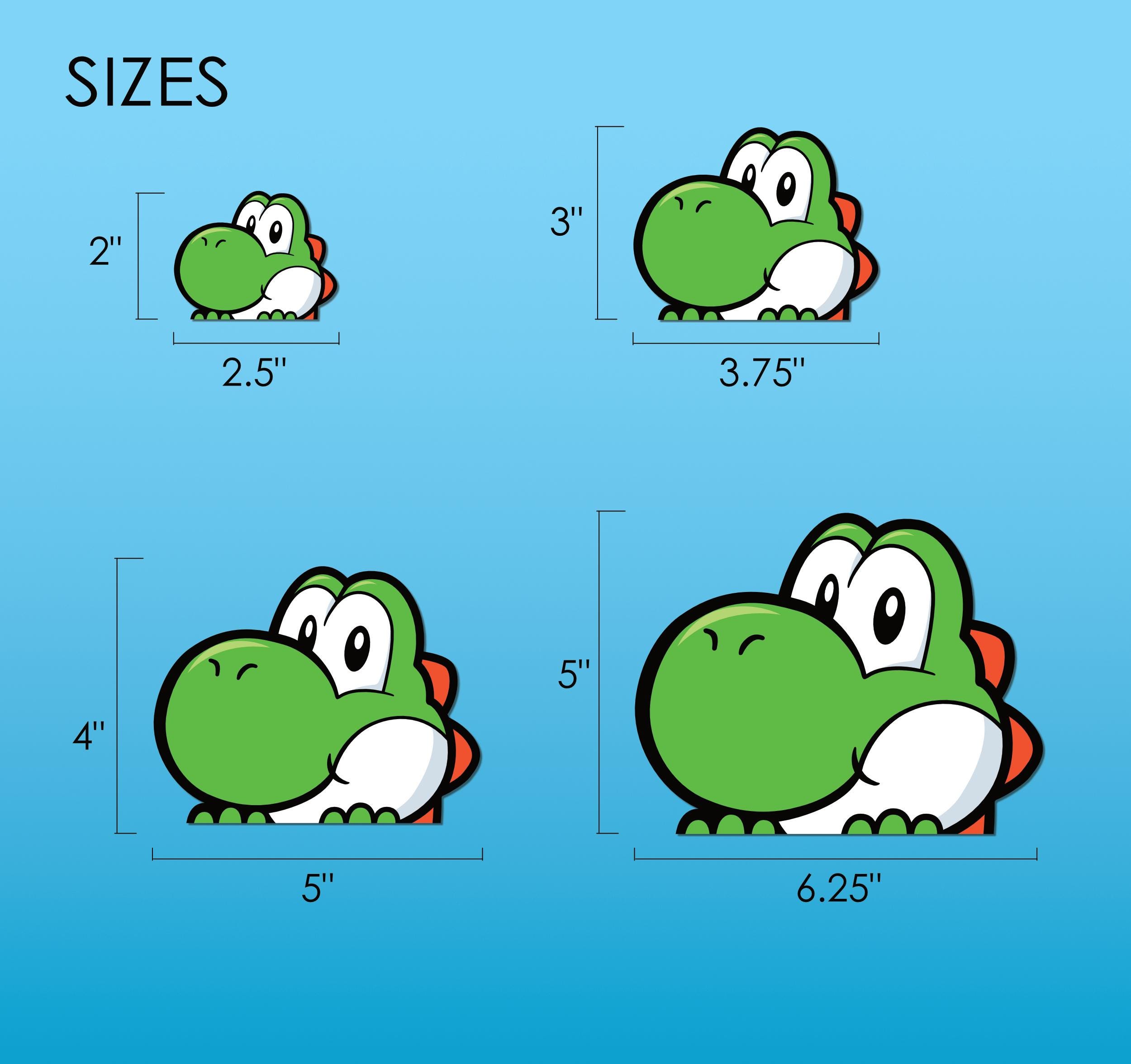 Yoshi Peeker - Matte or Gloss Laminated - Multiple Sizes Available