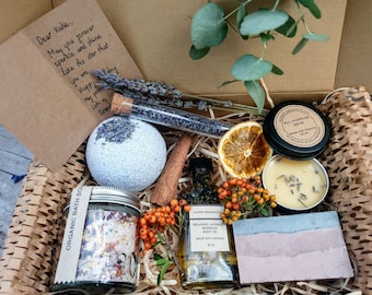 Personalised Organic Self-care Gift Box * Pamper gift box * ZERO WASTE * Vegan * Toxic free * Lavender scent