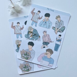 bts jimin idol uno card sticker for journaling laptops or kpop friend gift ideas geotv embellishments craft supplies tools