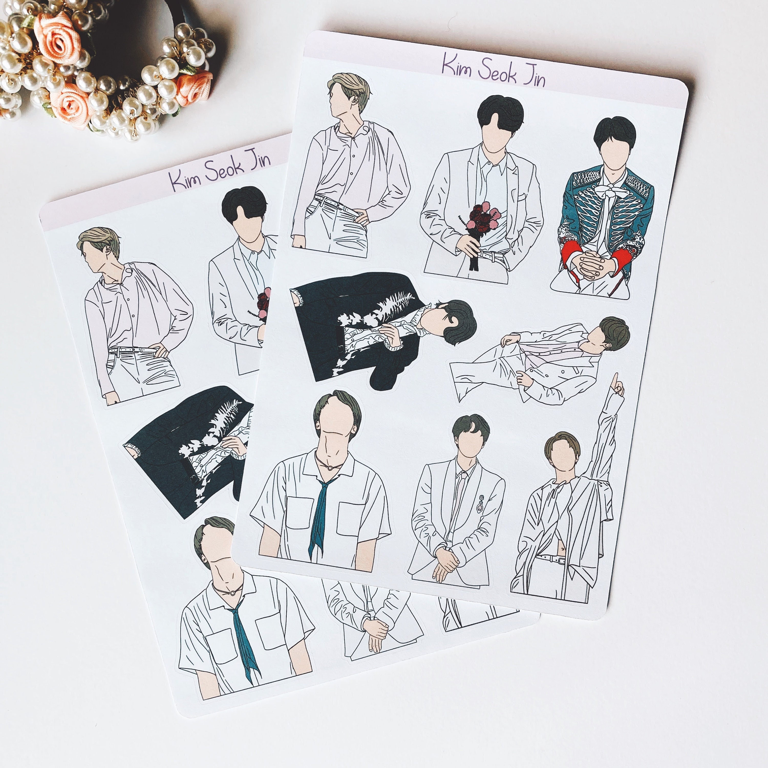 JIN - VOGUE KOREA Sticker for Sale by Loona7