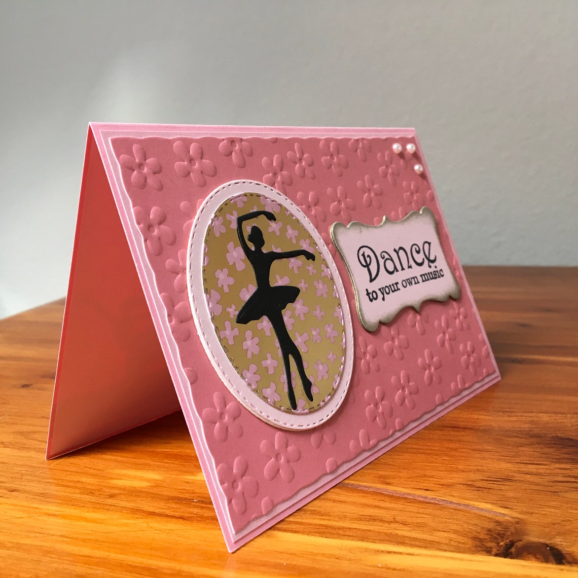 Handmade Card Ballerina Card Dance to your own Music Etsy