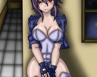 Print (8x10) Holographic Motoko Kusanagi Ghost in the Shell Fan Art