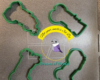 3D Printed Holiday naughty Clay Cutters - Unique, Custom Designs