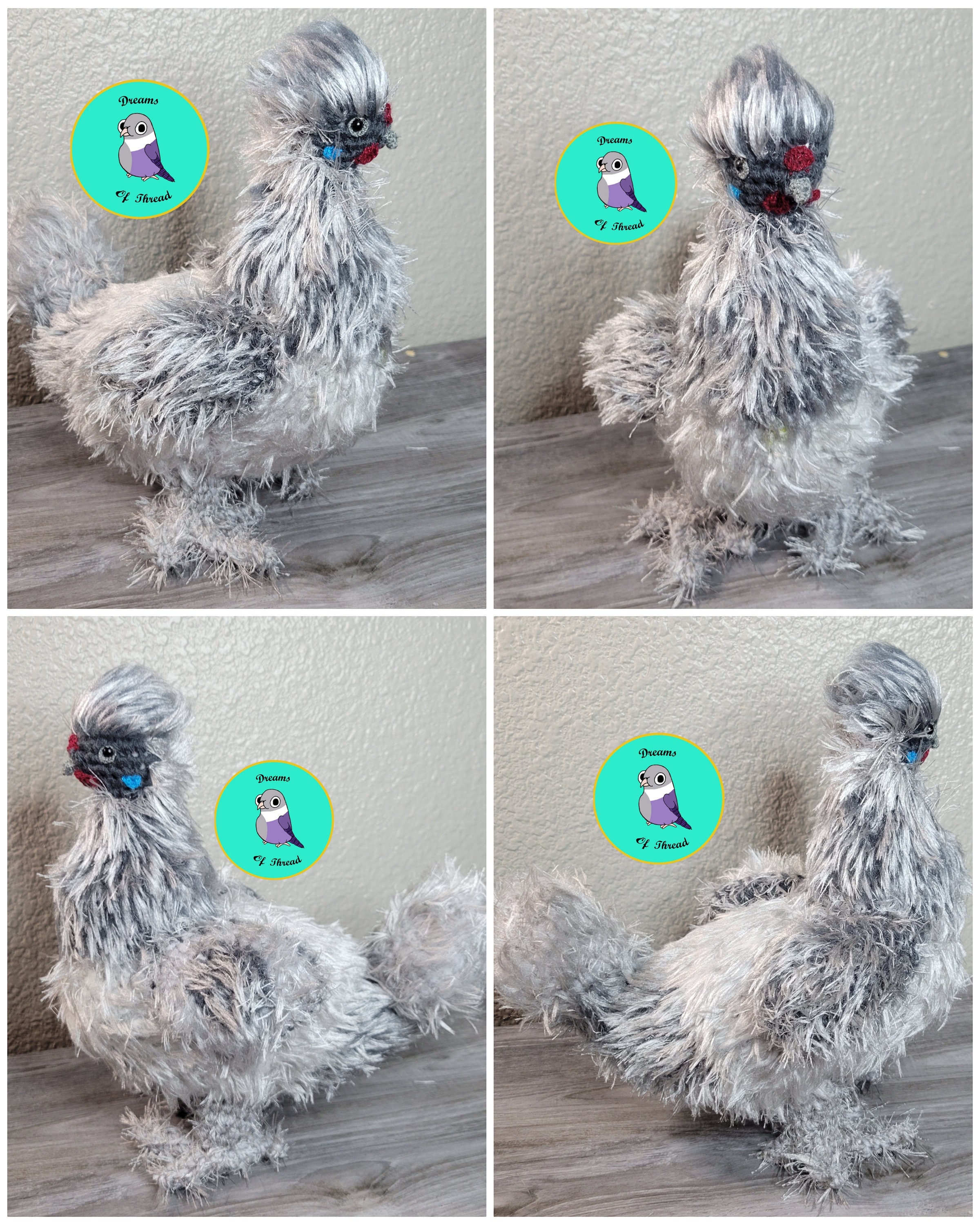 Silkie Silkie Chicken Custom Chicken Plushie Silkie Stuffed Animal Crochet Silkie Fancy Breed Chicken Farm Animals Realistic Farm Etsy UK